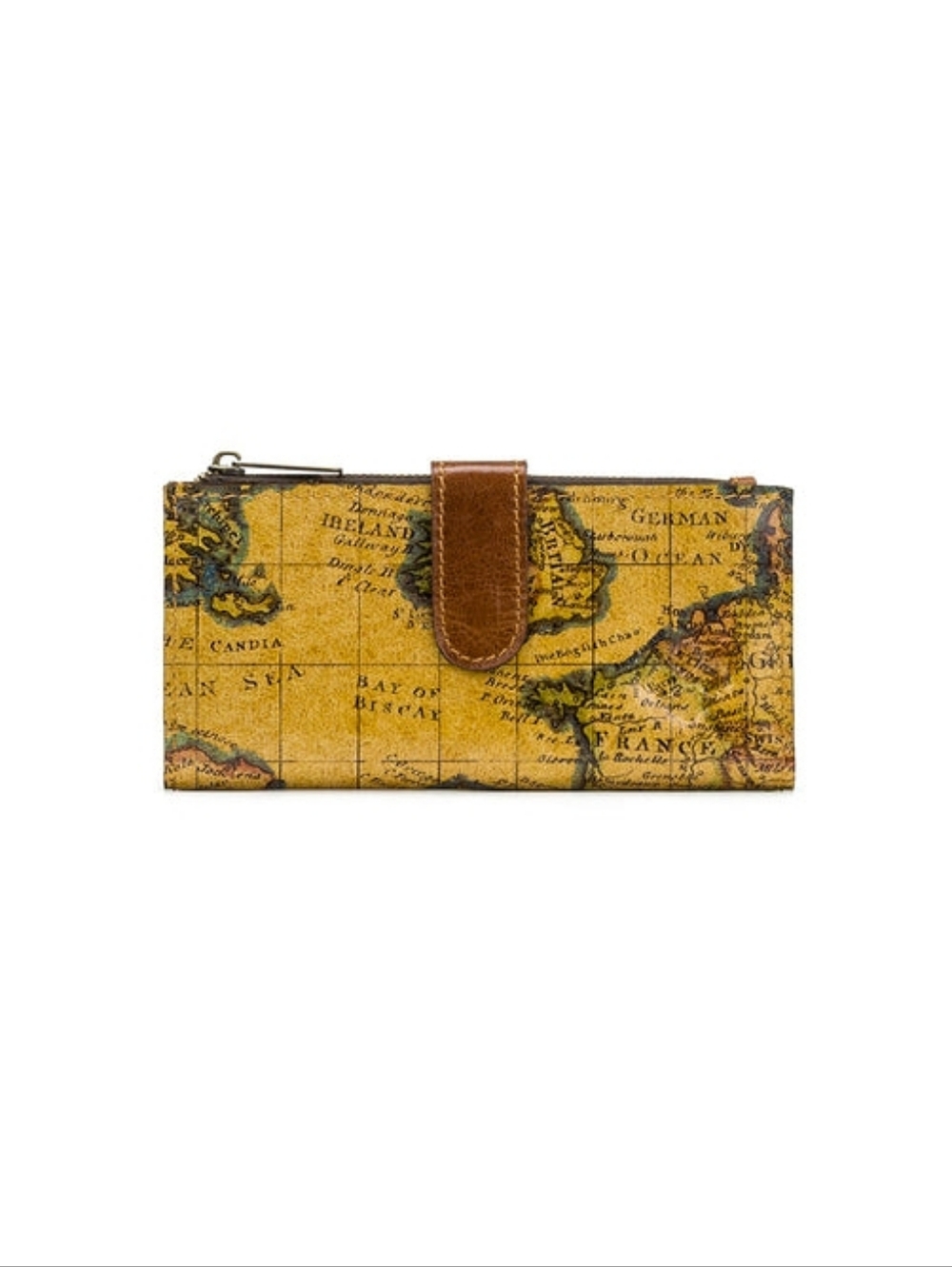 Patricia Nash Nazari European Map Printed Leather Wallet